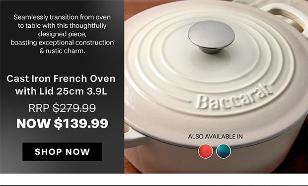 Baccarat Le Connoisseur 25cm 3.9L Round French Oven with Lid