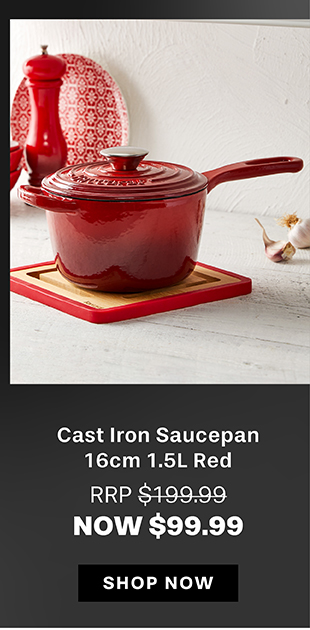 Baccarat Le Connoisseur Cast Iron Saucepan 16cm 1.5L Red
