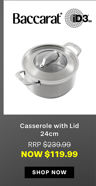 Baccarat iD3 Stainless Steel Casserole with Lid 24cm
