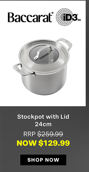 Baccarat iD3 Stainless Steel Stockpot with Lid 24cm