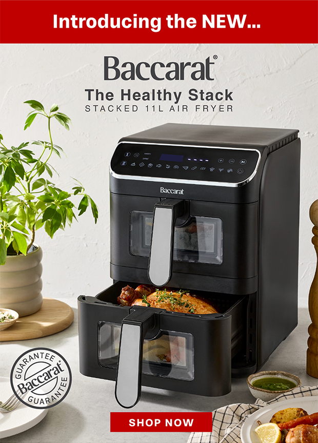 Baccarat 2 Stack Air fryer 11L Black
