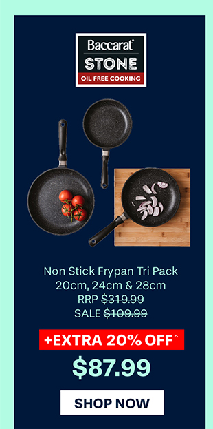 Baccarat STONE Non Stick Frypan Tri Pack 20cm, 24cm & 28cm