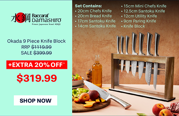 Baccarat Damashiro Okada 9 Piece Knife Block