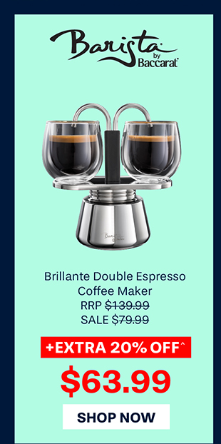 Baccarat Barista Brillante Double Espresso Coffee Maker