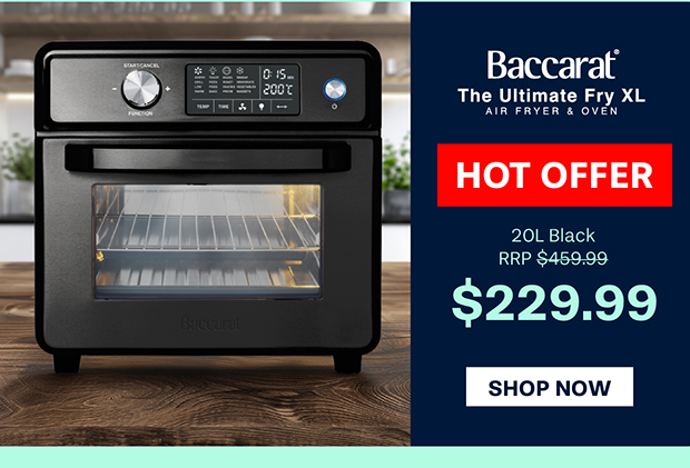 Baccarat The Ultimate Fry XL Air Fryer & Oven 20L Black