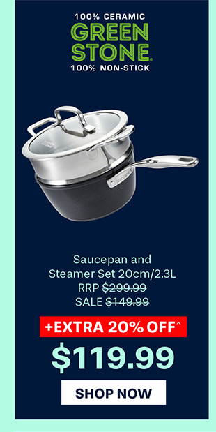 Baccarat GREEN STONE Saucepan and Steamer Set 20cm/2.3L
