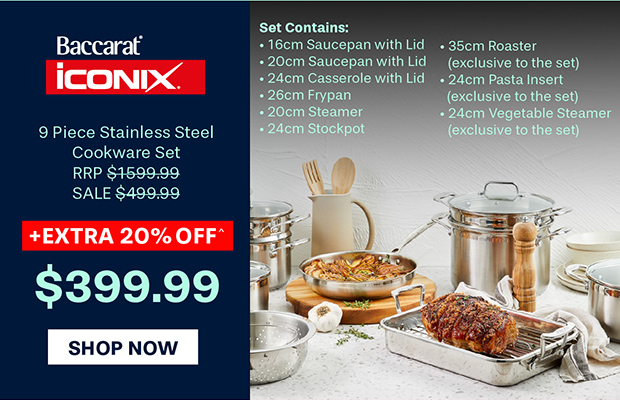 Baccarat iconiX 9 Piece Stainless Steel Cookware Set