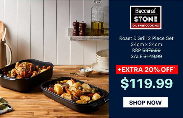 Baccarat STONE Roast & Grill 2 Piece Set 34cm x 24cm