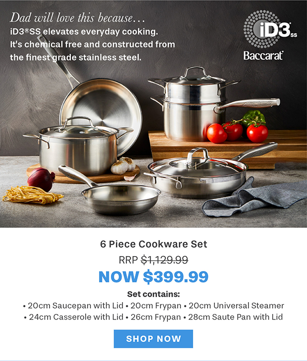 Baccarat iD3 Stainless Steel 6 Piece Cookware Set
