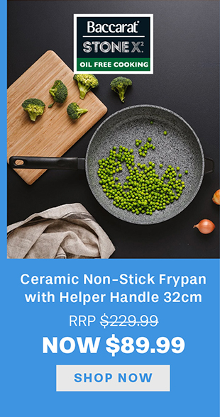 Baccarat STONEX2 Ceramic Non Stick Frypan with Helper Handle 32cm