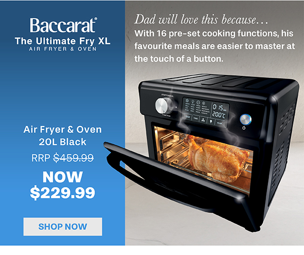 Baccarat The Ultimate Fry XL Air Fryer & Oven 20L Black