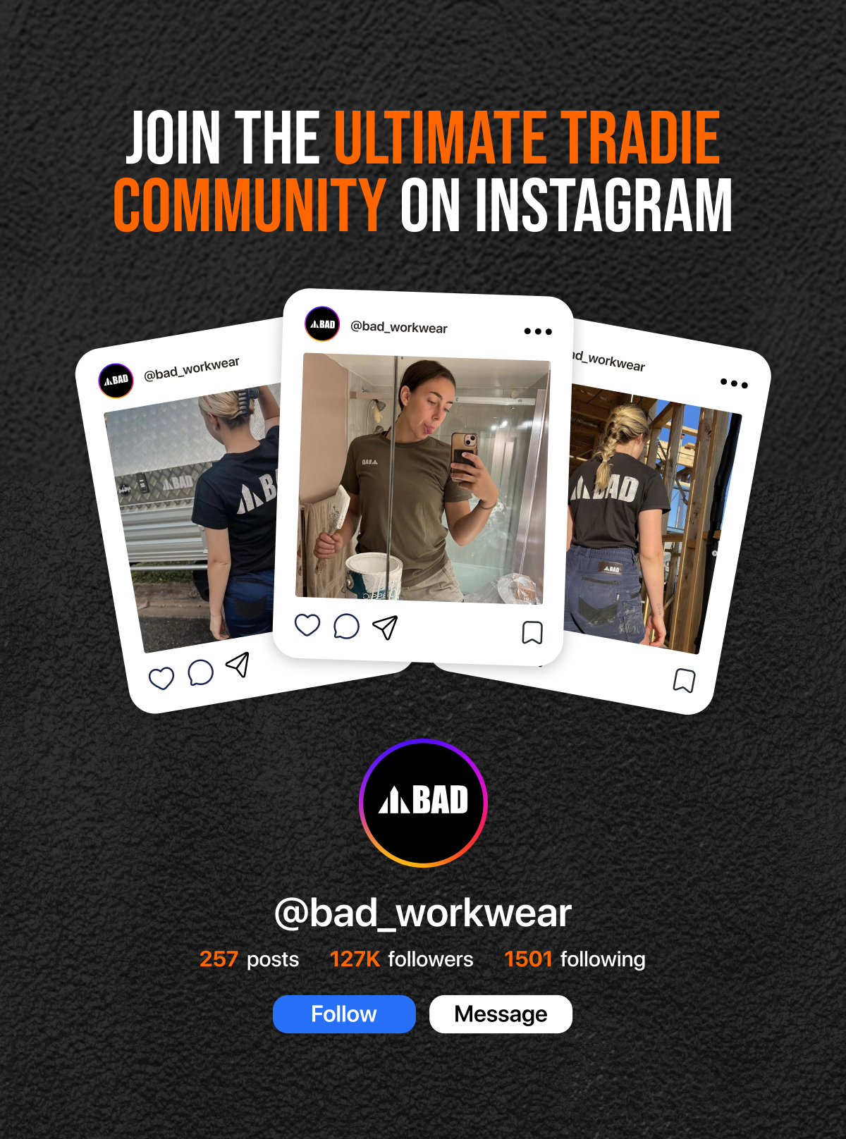 Join The Ultimate Tradie Community on Instagram - Turn on Images