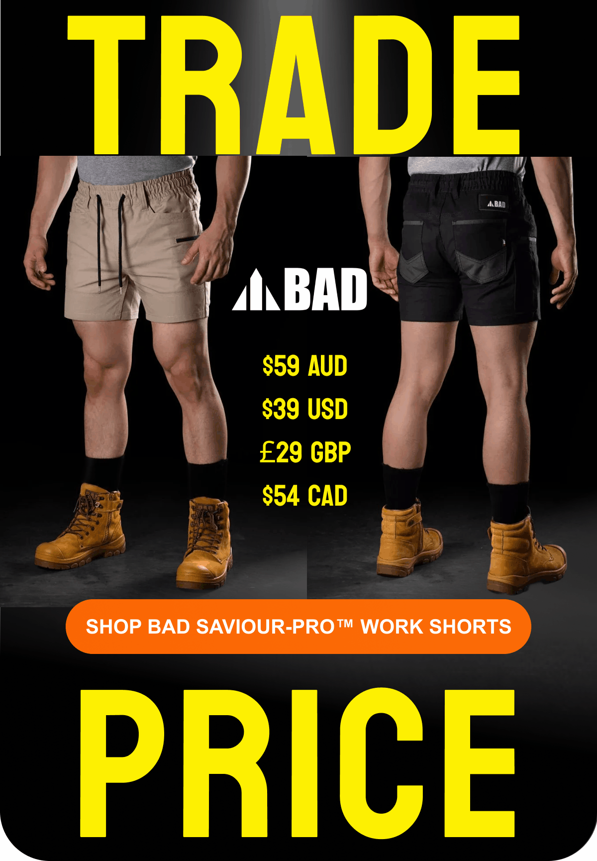 Trade Price | Shop Bad Saviour-Pro Work Shorts