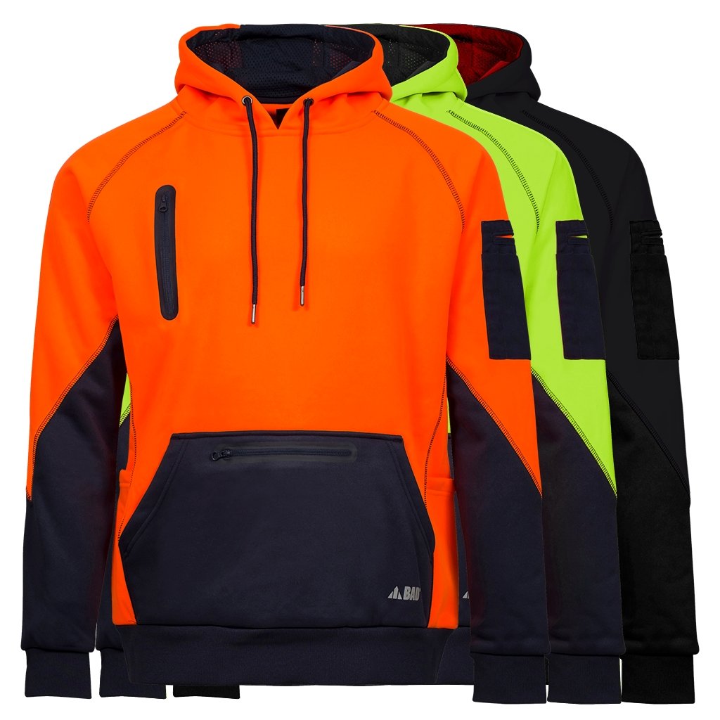 Image of BAD WATERPROOF RAIN-DEFEND™ HI-VIS FLEECE HOODIE