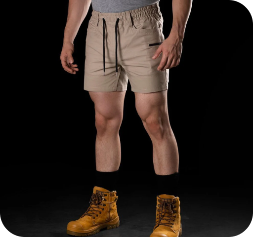 BAD SAVIOUR-PRO™ ELASTIC WAIST WORK SHORT SHORTS 