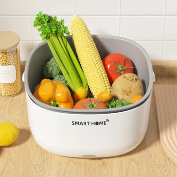 Ultrasonic Vegetable Washing Machine Fruit Dirt Cleaning Household Food Washer Pesticide Residue Washer Fruit Purifier Basket