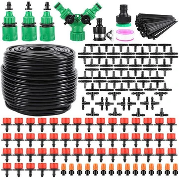 164ft 200PCS 50m Automatic Watering Irrigation Kit DIY Outdoor Garden Drip irrigation Sprinkler Flowering System