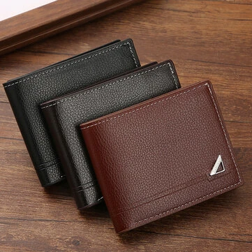 Men Short Wallet Business Casual Soft Leather Wallet Classic Retro Horizontal Wallet Large Capacity Fashion Purse With Card Slot