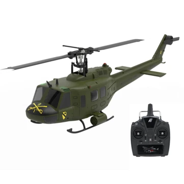 Eachine E190 1:34 UH-1 HUEY Scale 2.4G 6CH Altitude Hold Optical Flow Positioning Dual Brushless Motor RC Helicopter