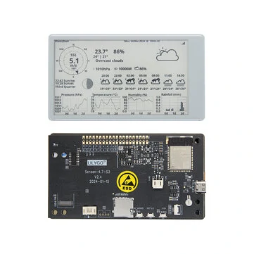 LILYGO® T5 4.7 Inch E-paper ESP32-S3 Touch Screen Display Development Module Driver Board Support forArduino Compatible Raspberry Pi