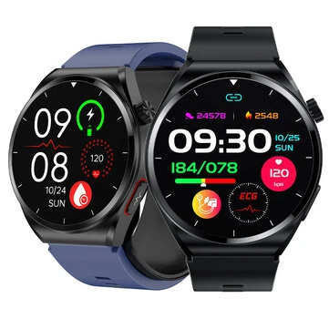 S22 1.39inch HD Screen Air Pump+Airbag Smart Band ECG Blood Glucose Uric Acid and Lipid Measurement AI Medical Diagnosis Heart Rate Blood Pressure Blood Oxygen Monitor Sleep Monitoring Multi-sport Modes Music Playback Smart Watch