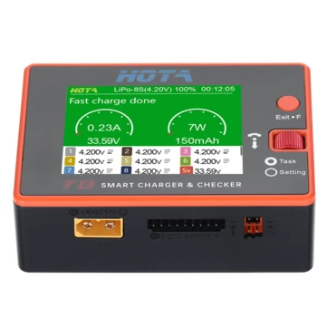 HOTA T8 650W 22A XT60 1-8S Intelligent Charger Checker for a wide range of devices