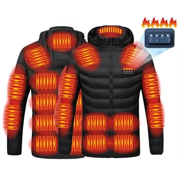 TENGOO HJ-21 Heating Jacket 21 Heated Areas Coat USB Charging Winter Warm Waterproof Outdoor Hiking Camping Electric Heating Jacket