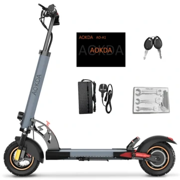 [EU Direct] AOKDA AO-A1 Electric Scooter 48V 10AH Battery 800W Motor 10inch Tires 15-25KM Max Mileage 120KG Max Load Folding E-Scooter