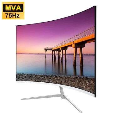 For Black Myth:WuKong FYHXele 24/27 Inch Curved 75Hz Monitor Gaming MVA FHD 1080P Computer Display 2800R HDMI/VGA DCR Eye Protect VESA 100*100 2ms Response