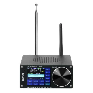 ATS25Pro+ Airband Radio Receiver Bluetooth 2.4-inch Touchscreen 4000 mAh Battery FM LW MW SW SSB 64-108 MHz RDSBNC Interface