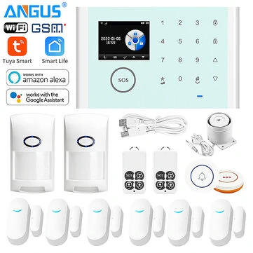 Smart Tuya WiFi Security Alarm System Kit Wireless GSM Burglar Alarm Home Anti-theft Security System Assisted with Alexa Google