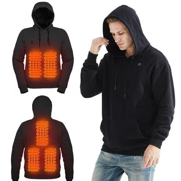 TENGOO HS05B Smart Heated Sweatshirt 5 Heating Areas Quick Heating USB Rechargeable Washable Safety Fashion Oversize Jacket for Winter Outdoors Keep Warm