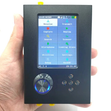 HackRF One Portapack H2 1MHz to 6GHz SDR Software Defined Radio With 1.9.0 Firmware Flashed Metal Case