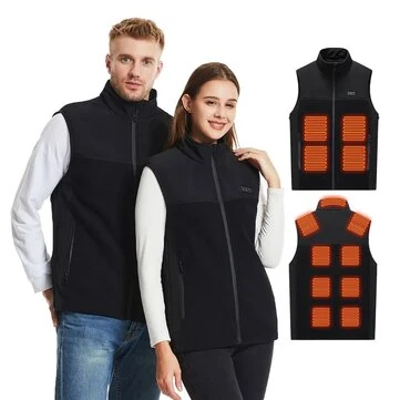 TENGOO HZ-13 13 Areas Heating Vest Zipper Adjustable Size 3-Gears Heated Jackets USB Electric Thermal Clothing Winter Warm Vest Outdoor Heat Coat Clothing