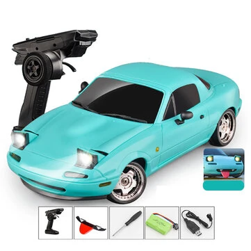 LDRC 1804 RTR 1/18 2.4G RWD RC Car Drift for Mazda MX-5 Gyro LED Light On-Road Full Proportional Alloy Body Shell Racing Vehicles Models Toys