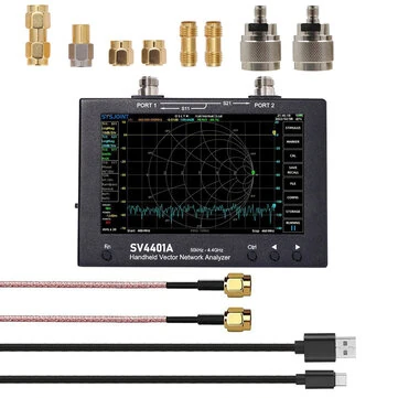 SV4401A 50KHz-4400MHz Vector Network Analyzer 7 inch Touch Screen 100db Dynamic NanoVNA Vector Network Analyzer