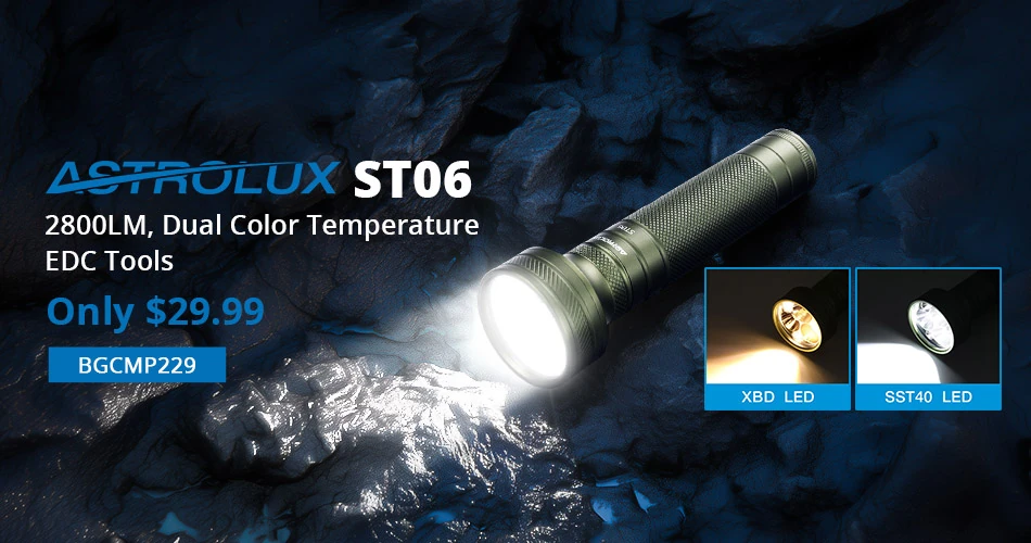 Astrolux ST06-6 LED Super Bright Tactical Flashlight