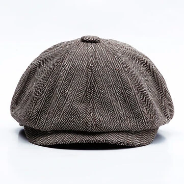 Collrown Classic Vintage Octagonal Cap Men Hat Newsboy Cap Women Casual Beret Hat Flat Peaked Caps for Autumn Winter