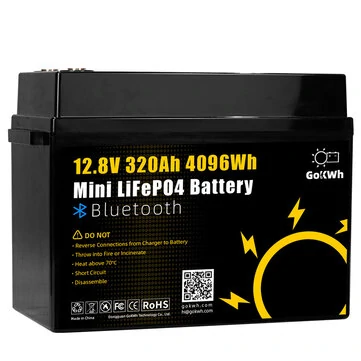 Gokwh 12V 320AH LiFePO4 Lithium Battery 4096Wh 200A BMS 8000+ Deep Cycles Built-in bluetooth Perfect for RV, Marine, Home Energy Storage