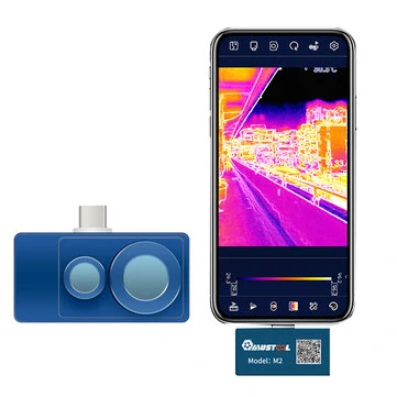 MUSTOOL M2 Thermal Camera 256 x 192 IR High Resolution with Visual Camera for Android 25Hz Refresh Rate, Dual-Lens Thermal Imaging Camera for Smartphones and Tablets, PC