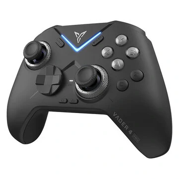 Flydigi Vader 4 Pro Tri-mode Game Controller RGB Wireless Gamepad with 40-100gf Adjustable Joystick Force-switching Vibration Trigger for PC Switch Android IOS Support 1000Hz Polling Rate