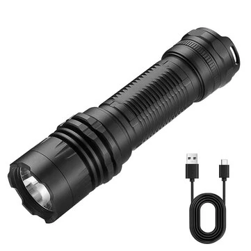 SEEKNITE ST13 1800 Lumens Compact EDC LED Flashlight USB Rechargeable Tactical Mini Torch, 5 Modes Super Bright IPX6 Waterproof for Camping Outdoor Emergency