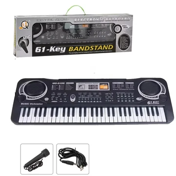 61 Keys Portable Electronic Piano Keyboard Organ With Microphone Educational Toys Musical Instrument Gift for Kids Beginners