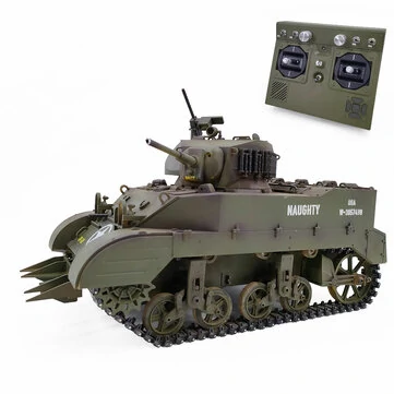 COOLBANK M5A1 1/16 2.4G RC Tank Sound Recoil Shooting Simulated Vehicles Models RTR Toys