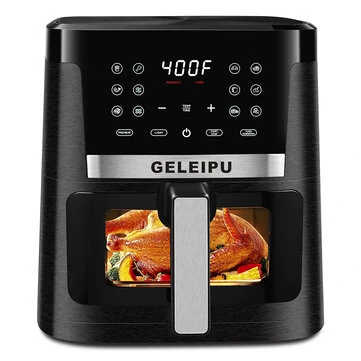 [EU Direct] GELEIPU DL27 Air Fryer 7.5QT 1700W Oilless Oven Healthy Cooker Air Fryers Large Capacity with 12 Presets, Visible Cooking Window, LCD Touch Screen, Customerizable Cooking, Non-Stick Basket