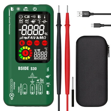 BSIDE S30 Smart Multimeter with Infrared Temperature Measurement Color Screen High Precision Voltage Current Resistance Capacitance Tester