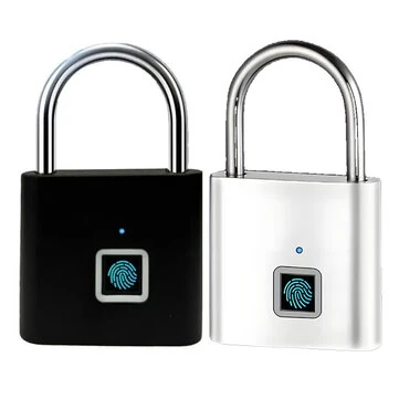 Intelligent Fingerprint Padlock Outdoor Waterproof Rust Proof Zinc Alloy 20 Fingerprints Capacity Type-C Fast Charging IP55 Security Lock