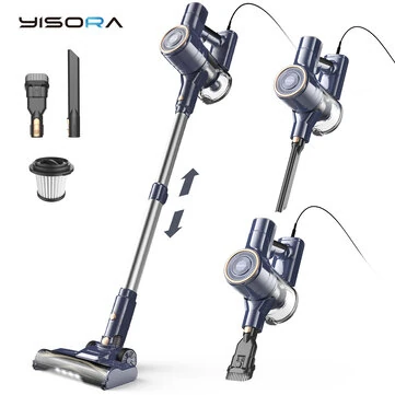 [EU Direct]Yisora I8 Corded Vacuum Cleaner 23Kpa Suction 600W Motor HEPA Filter 20ft Cord Deep Blue Free-Standing Design