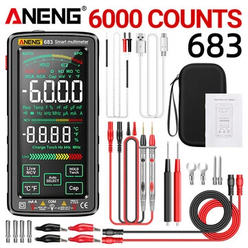 ANENG 683 Smart Multimeter High-end Touch 6000 Counts Multimetro Test Rechargeable Multitester AC/DC Voltage Tester Current Tool