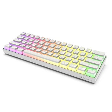 GAMAKAY MK61 Wired Mechanical Keyboard Gateron Optical Switch Pudding Keycaps RGB 61 Keys Hot Swappable Gaming Keyboard New Version